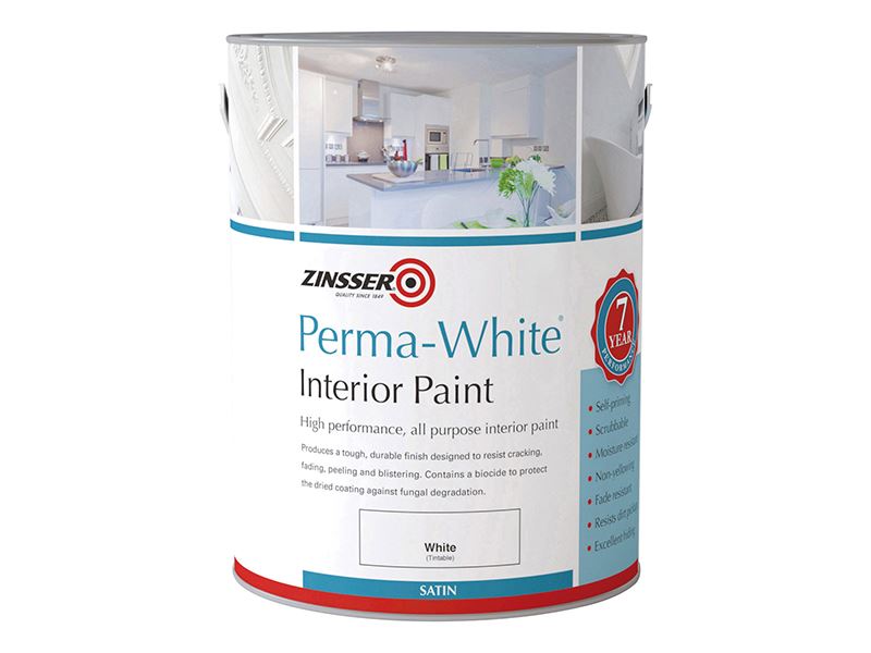 Zinsser Perma-White Interior Satin Paint 1L - Mould Resistant