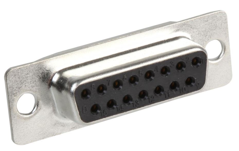 MH Connectors 15 Pin D-Sub Sockets, Steel, Gold Plated, Pack of 5