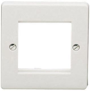 Crabtree 1 Gang 2 Module Wall Plate, White, 86x86mm