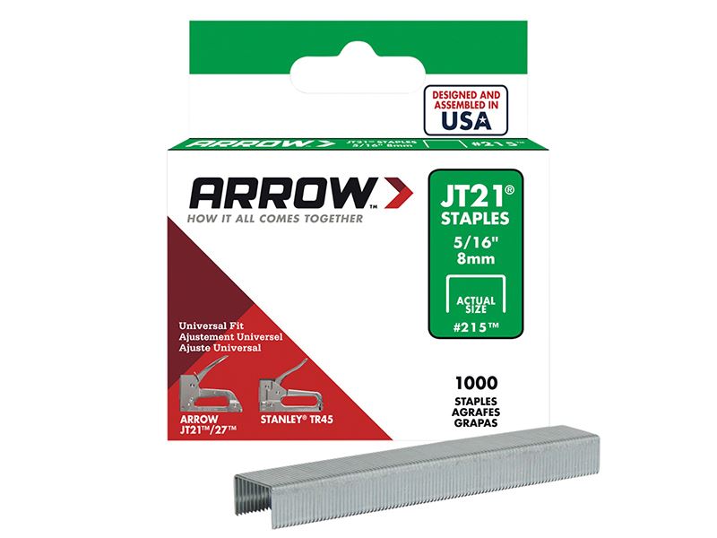 Arrow - JT21 T27 釘書釘 8毫米 (5/16吋) (盒裝1000粒)