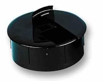 Pro Power Round Desk Grommet, 60mm Black, Polypropylene