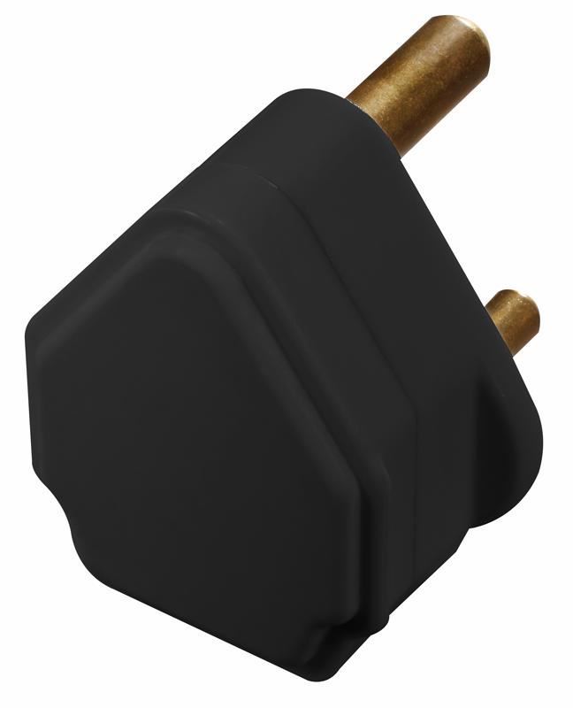 Masterplug 5A 3極丸型 UKコンセントプラグ ブラック