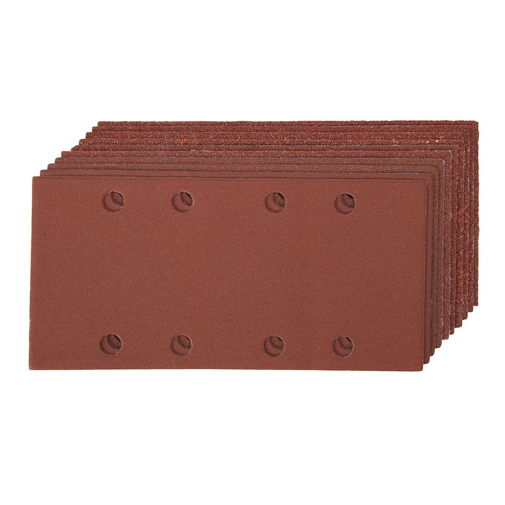 Silverline Hook & Loop Sanding Sheets, 10-Piece Set, 93 x 190mm