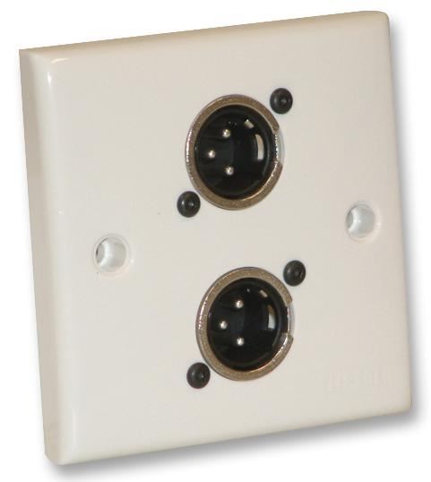 EAGLE - Panel Dinding AV dengan 2 Palam Panel XLR 3-Pin