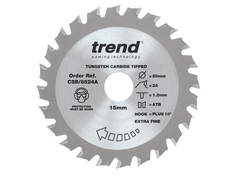 Trend Mini Sierra Circular CraftPro 85 x 15 mm, 24 Dientes