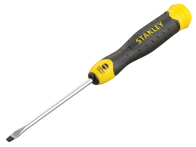 STANLEY Cushion Grip Parallel Tip Screwdriver, 2.5 x 75mm