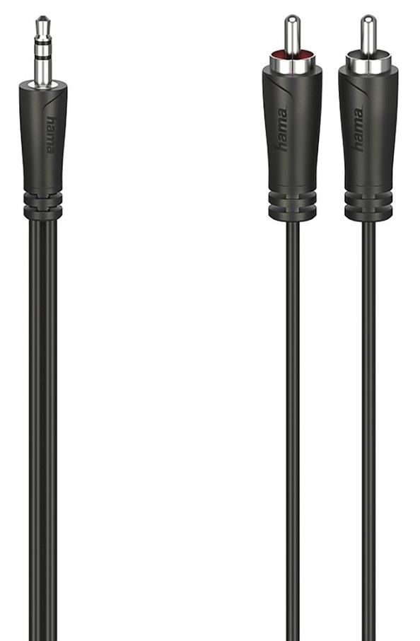 HAMA 3.5mm Jack σε 2x RCA Καλώδιο Ήχου, 75cm