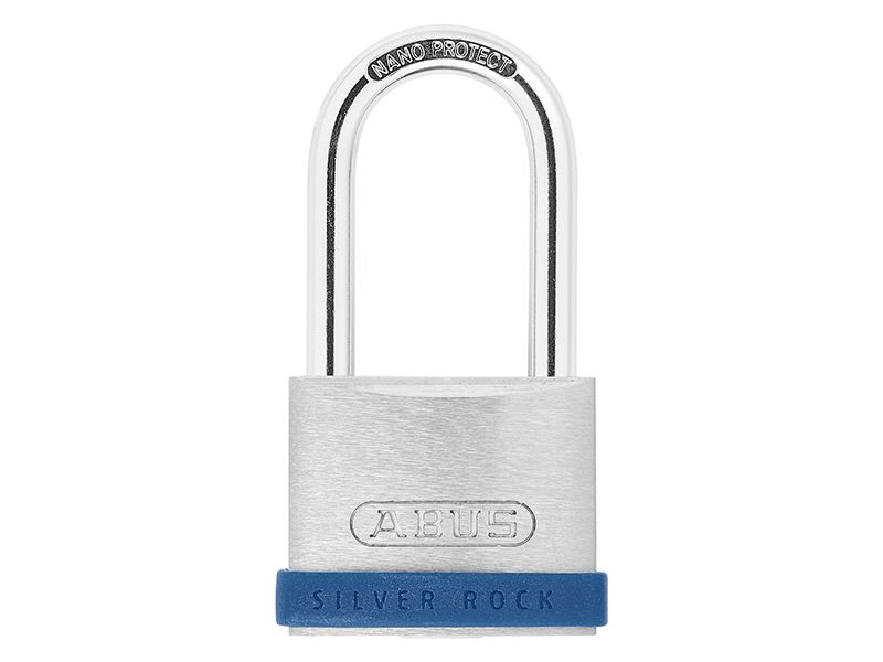 ABUS Silver Rock 5 Padlock, Long Shackle 40mm, Zinc & Stainless Steel