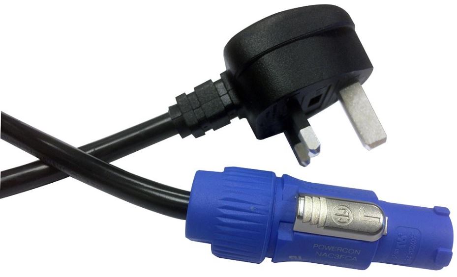 PULSE 1,5m kabel s UK 13A zástrčkou a Neutrik PowerCON konektorem