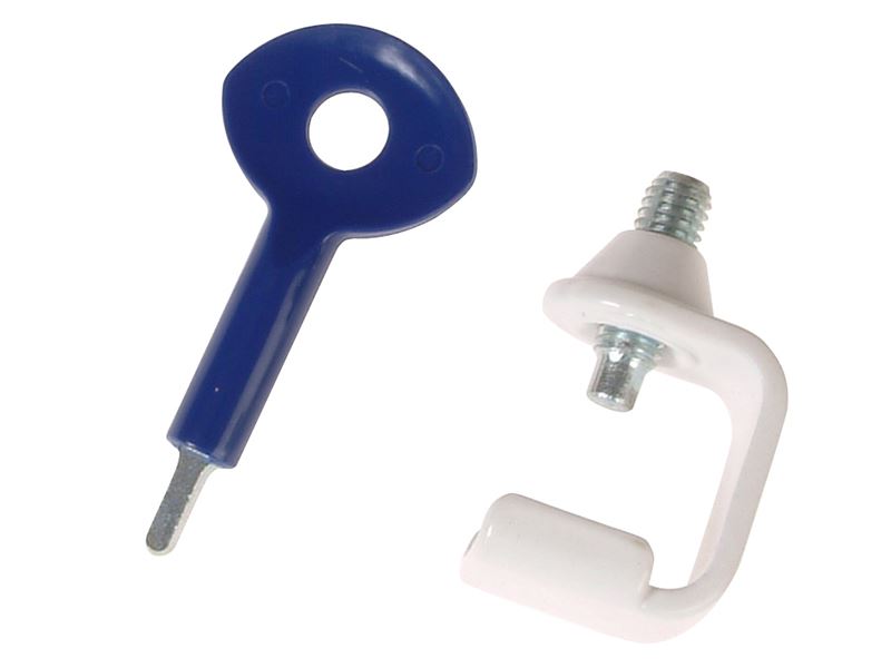 Yale P121 Window Stay Clamp, White, Metal Casement