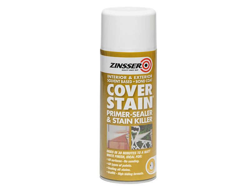 Zinsser Cover Stain Primer Sealer Aerosol, 400ml