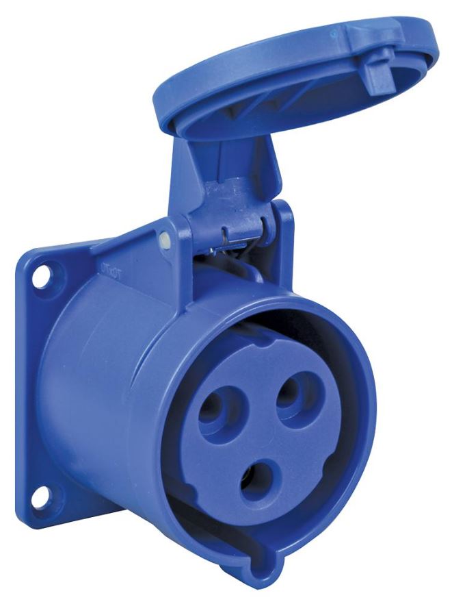 PCE 32A 230V Prises encastrables CEE, 2P+E, Bleu, IP44