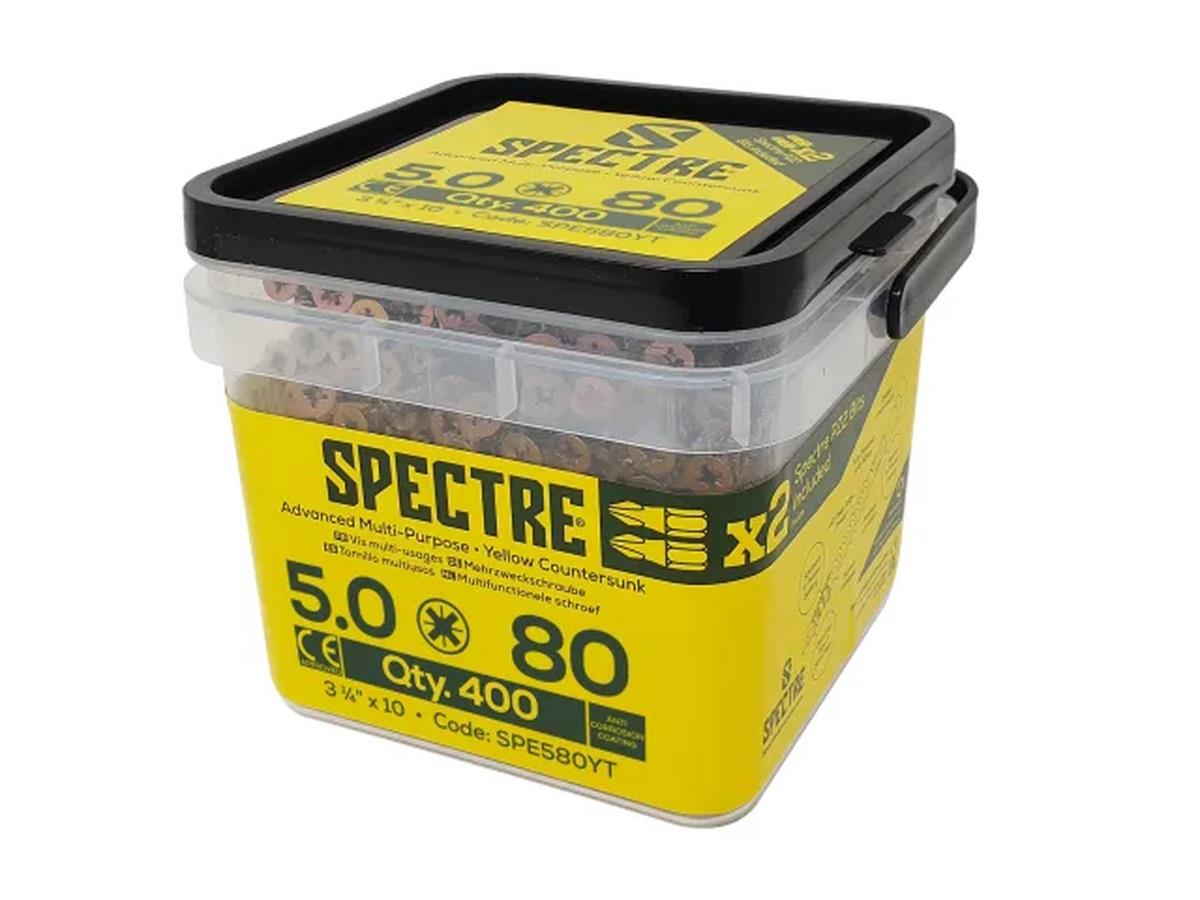 ForgeFix Spectre™ Scriúanna Adhmaid PZ, CSK, 5.0 x 80mm, Urnáid de 400