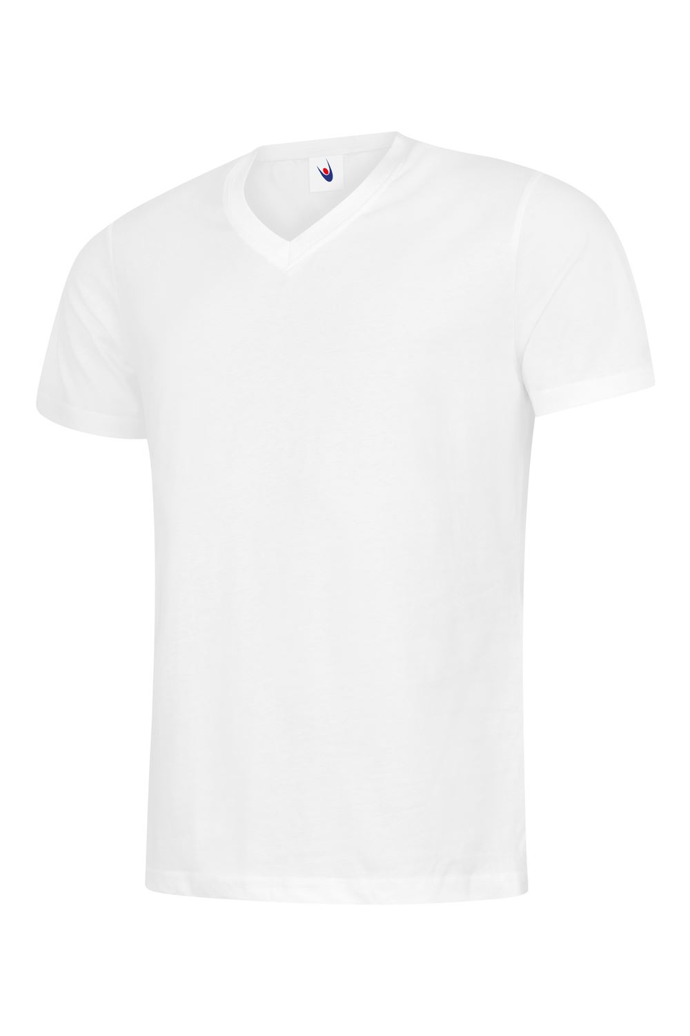 Uneek Unisex Classic V-Neck T-Shirt, White, 2XL
