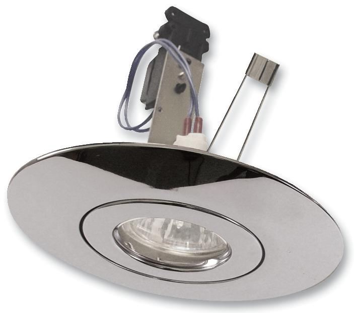 ETERNA GU10/LV Ceiling Downlight Converter, Chrome, 150mm