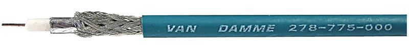 VAN DAMME - HD Vision Miniatur LSZH Ecoflex Koaxialkabel Blau 100m