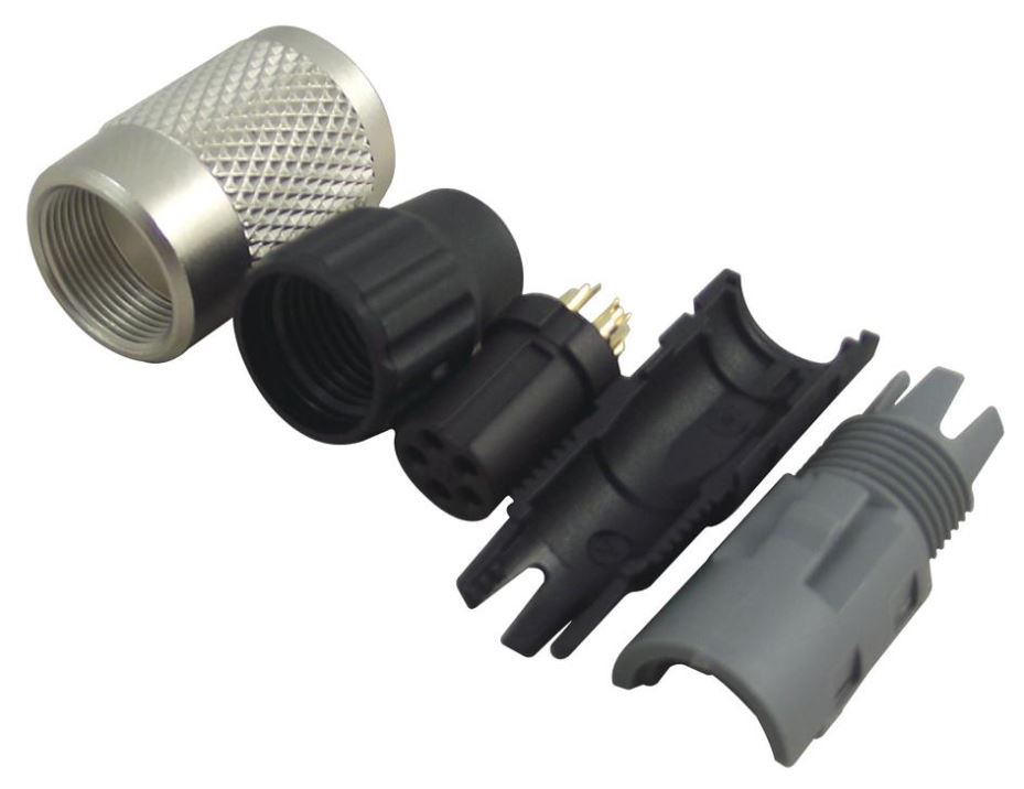 BINDER Conector Circular Femenino 5 Vías, 125V/3A, Contactos Dorados