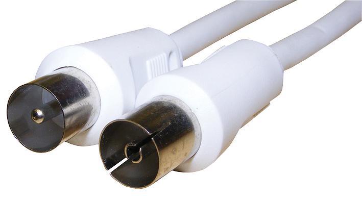 SAC Cavo Coassiale Fly Lead 1,5m, Maschio-Femmina, Bianco