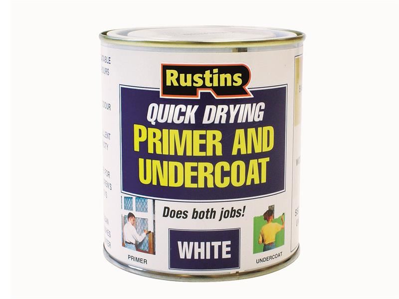 Rustins Sneldrogende Primer & Onderlaag, Wit, 500ml