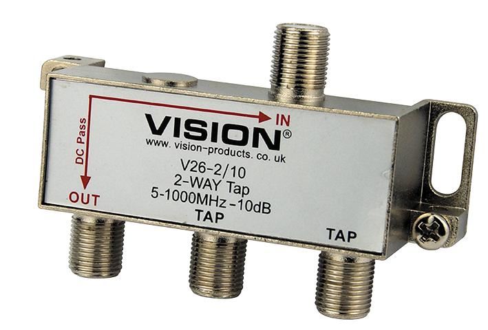 Vision 2-Way 10dB MATV Tap with F-Female Connectors