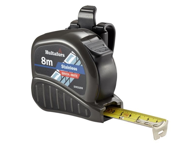 Hultafors BMSS8M Brick-Mate Stainless Steel Tape, 8m (Metric)
