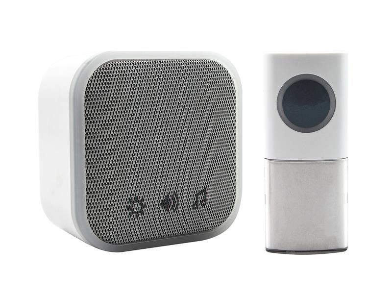 Uni-Com - Sonnette sans fil portable, Blanc