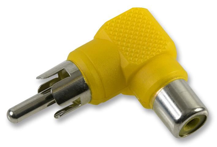 PRO SIGNAL 90° Phono Adaptor, Nickel Plated, Yellow