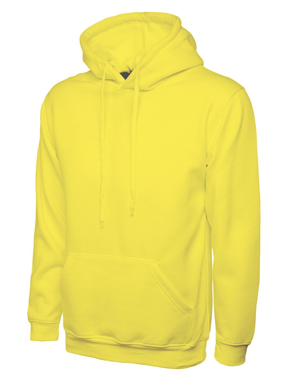 Uneek Classic Hooded Sweatshirt - 50% Poly/Cotton - Yellow - 5XL