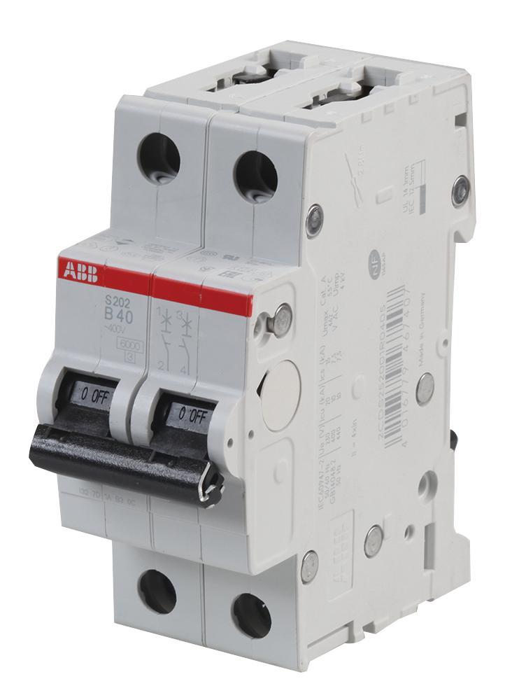 ABB Disjoncteur différentiel 40A bipolaire Type B, 277V