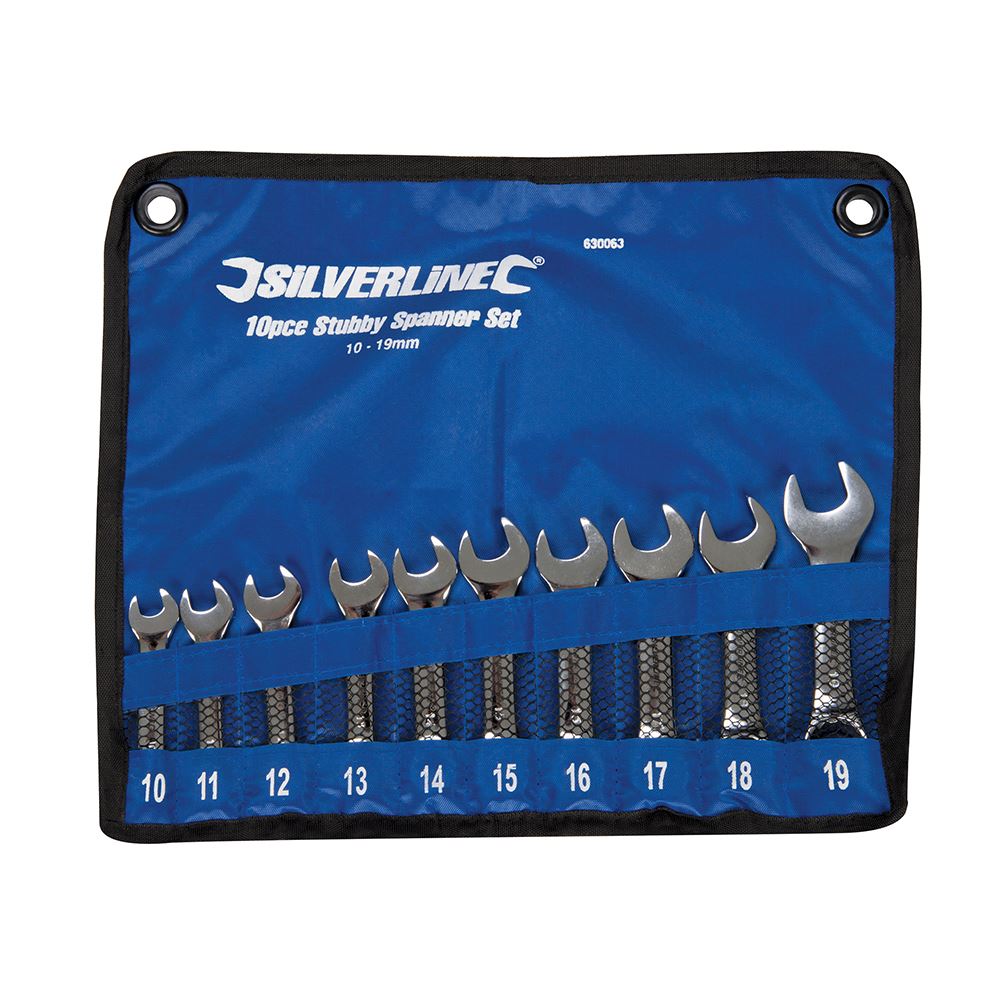 Silverline Tacar Speansaithe Stubby 10-Ball, Vanadaim Cróm, 10-19mm