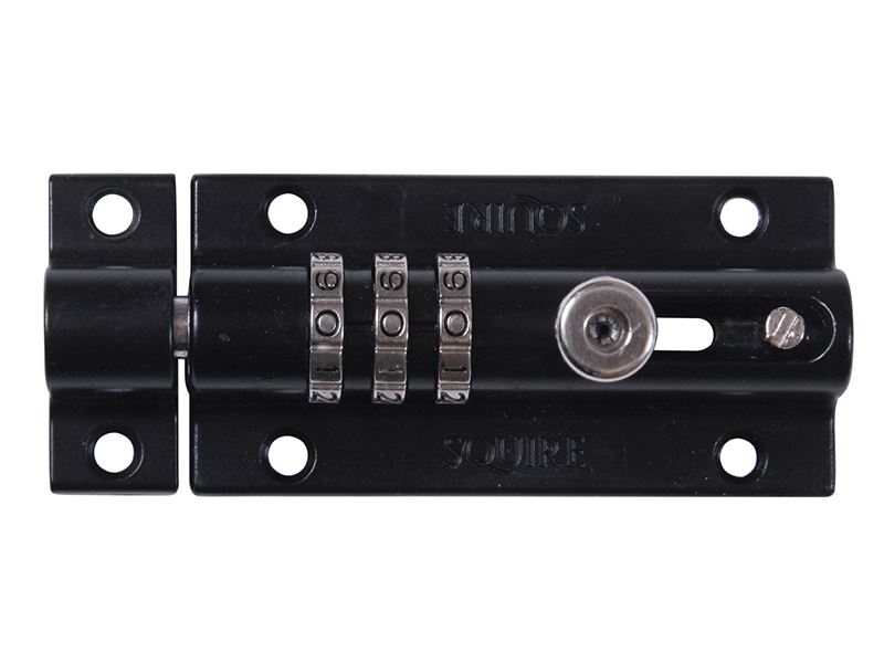 Verrou combiné recodable Squire CombiBolt 3, Noir, 92mm