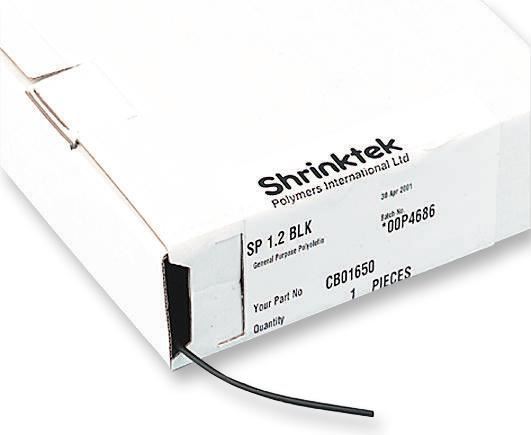 HiLo 6.4mm Heat Shrink Sleeving Black, 2:1 Shrink Ratio (9m)