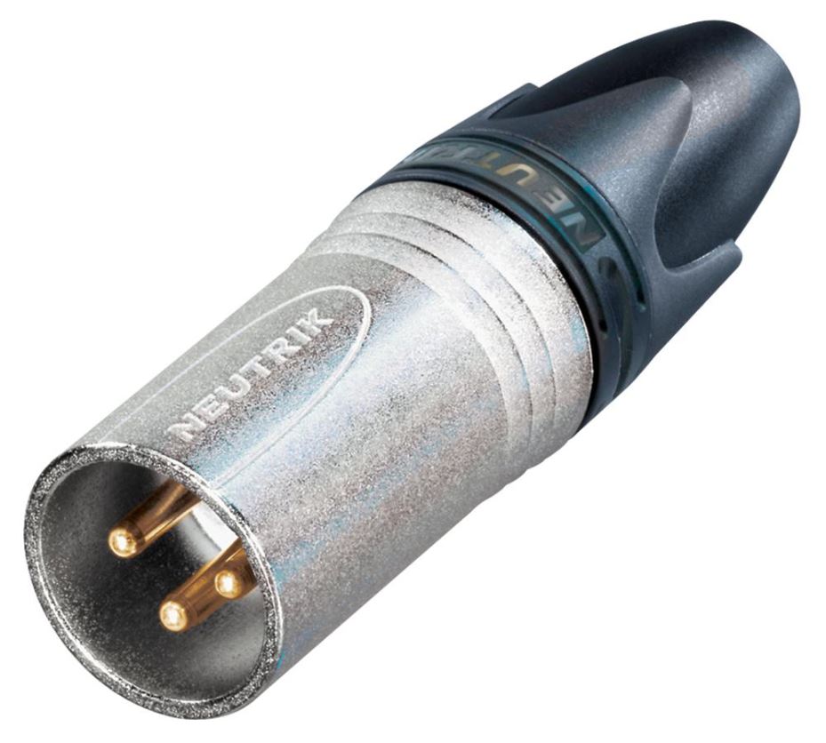 NEUTRIK X Series Male XLR Plug, 3-Pole, Gold Contacts
