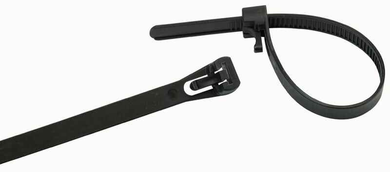 Pro Power Herbruikbare Nylon Kabelbinders 150mm x 7.2mm Zwart (100 stuks)