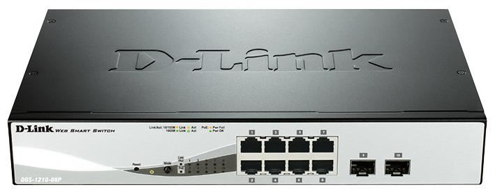 D-Link 8-Port Gigabit PoE Smart Managed Switch with 2 SFP Ports