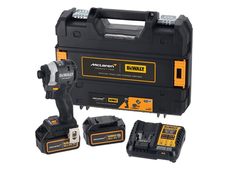 Alat Kuasa Dewalt - DCF85MP2T McLaren F1 XR Pemutar Impak Tanpa Berus 1/4in 18V