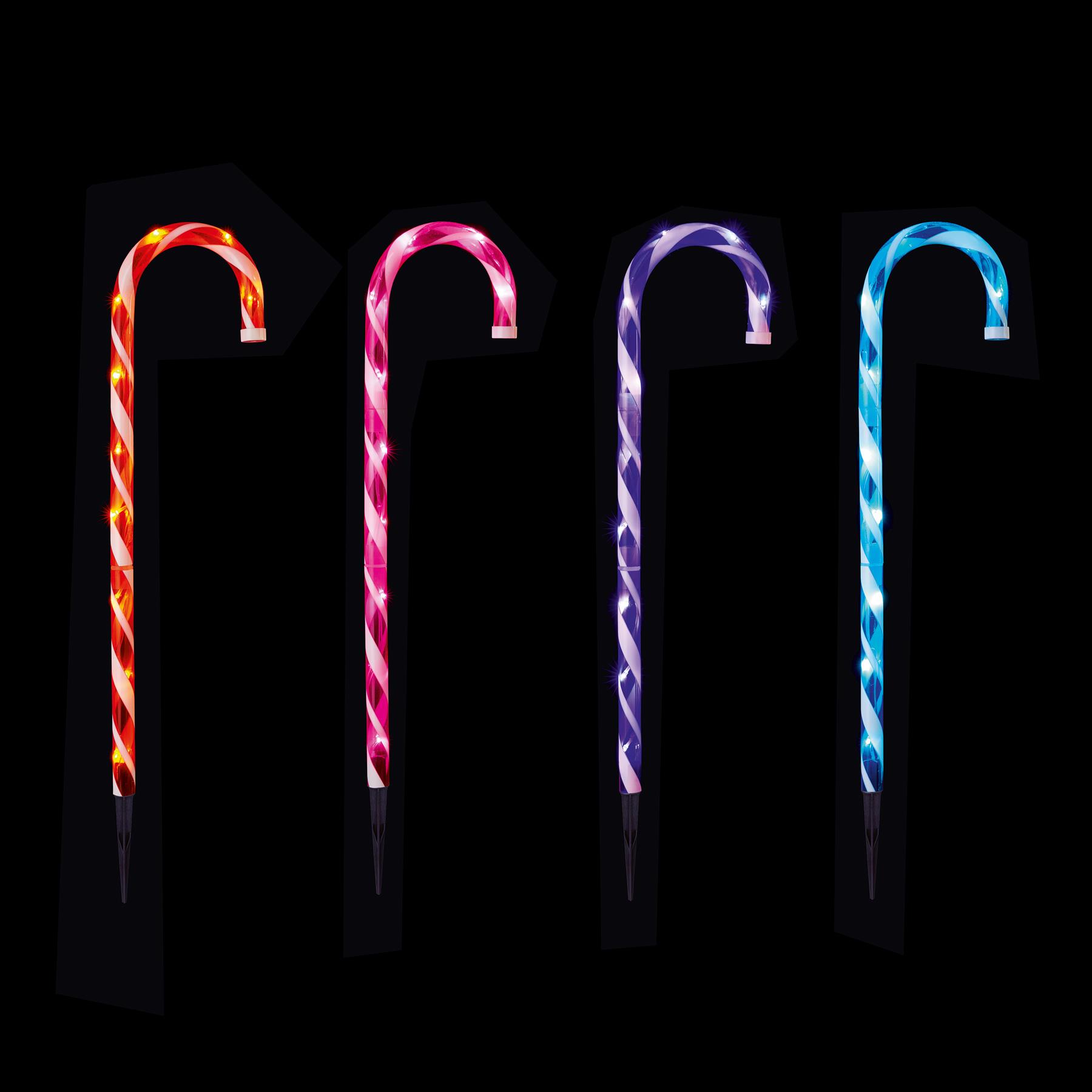Premier 62cm LED Suikerstok Padverlichting Set van 4 (Regenboog LEDs)