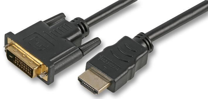 PRO SIGNAL HDMI to DVI-D Cable, Gold Plated, 2m