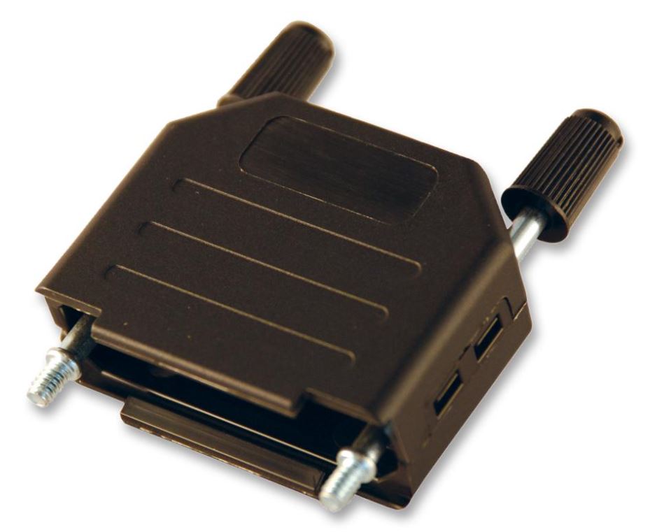 MULTICOMP D-sub Backshell, 15-weg, Zwart Nylon, x50