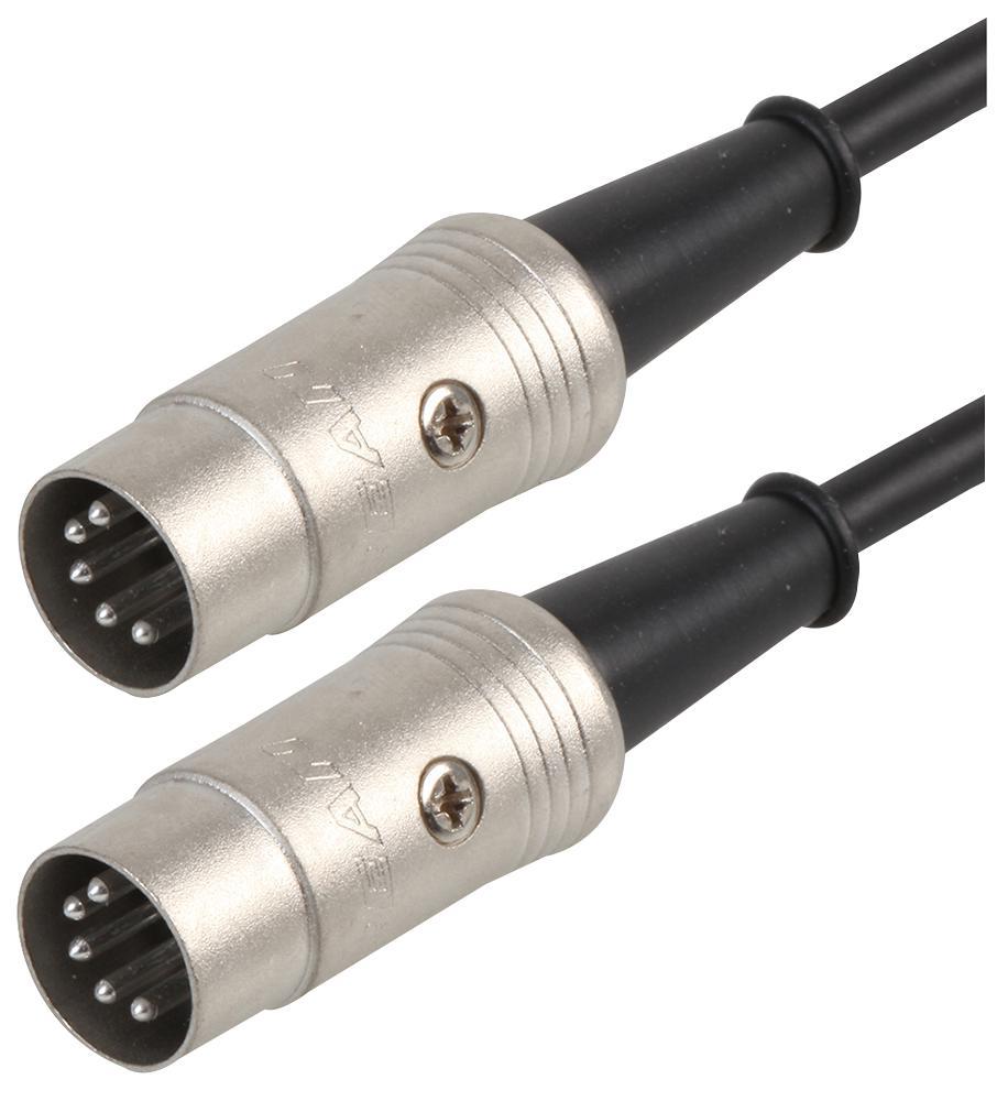 VDC - 5-Pin 180-Grad Midi DIN Stecker-zu-Stecker Kabel, 5m