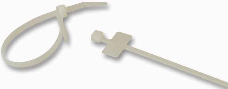 PRO POWER - Collier de serrage marquable naturel, 200mm x 4.8mm, Lot de 100