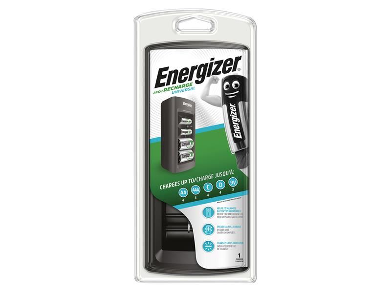 Energizer S696N Chargeur Universel pour Piles AA/AAA/C/D/9V