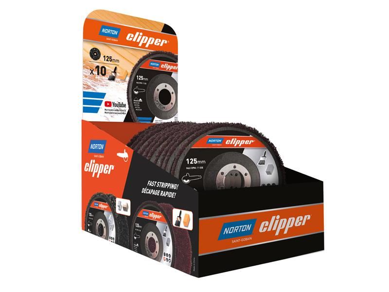 Norton Clipper - Lot de 10 disques à décaper rapides pour bois, 115mm