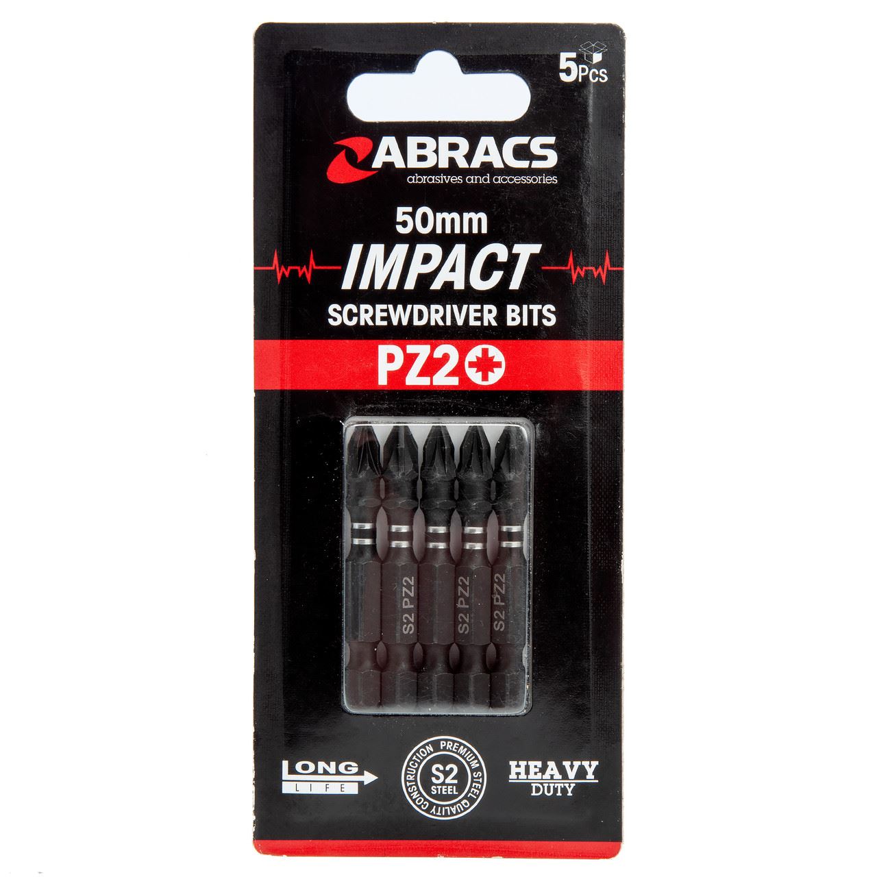 Abracs PZ2 Impact Screwdriver Bits 50mm (Pack of 5)