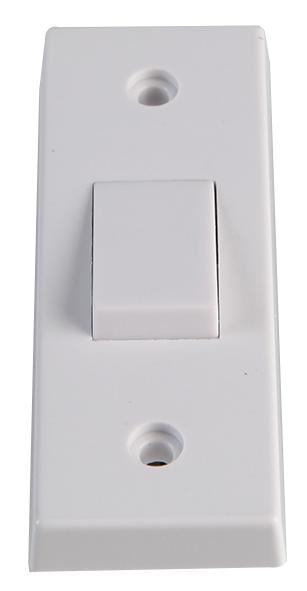 VOLEX 1-Gang 1-Way Architrave Light Switch, White