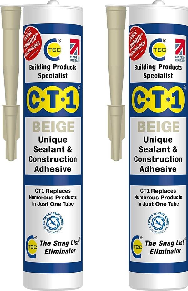 CT1 Beige Bouwkit & Lijm, Tribrid Technologie, 1 Tube