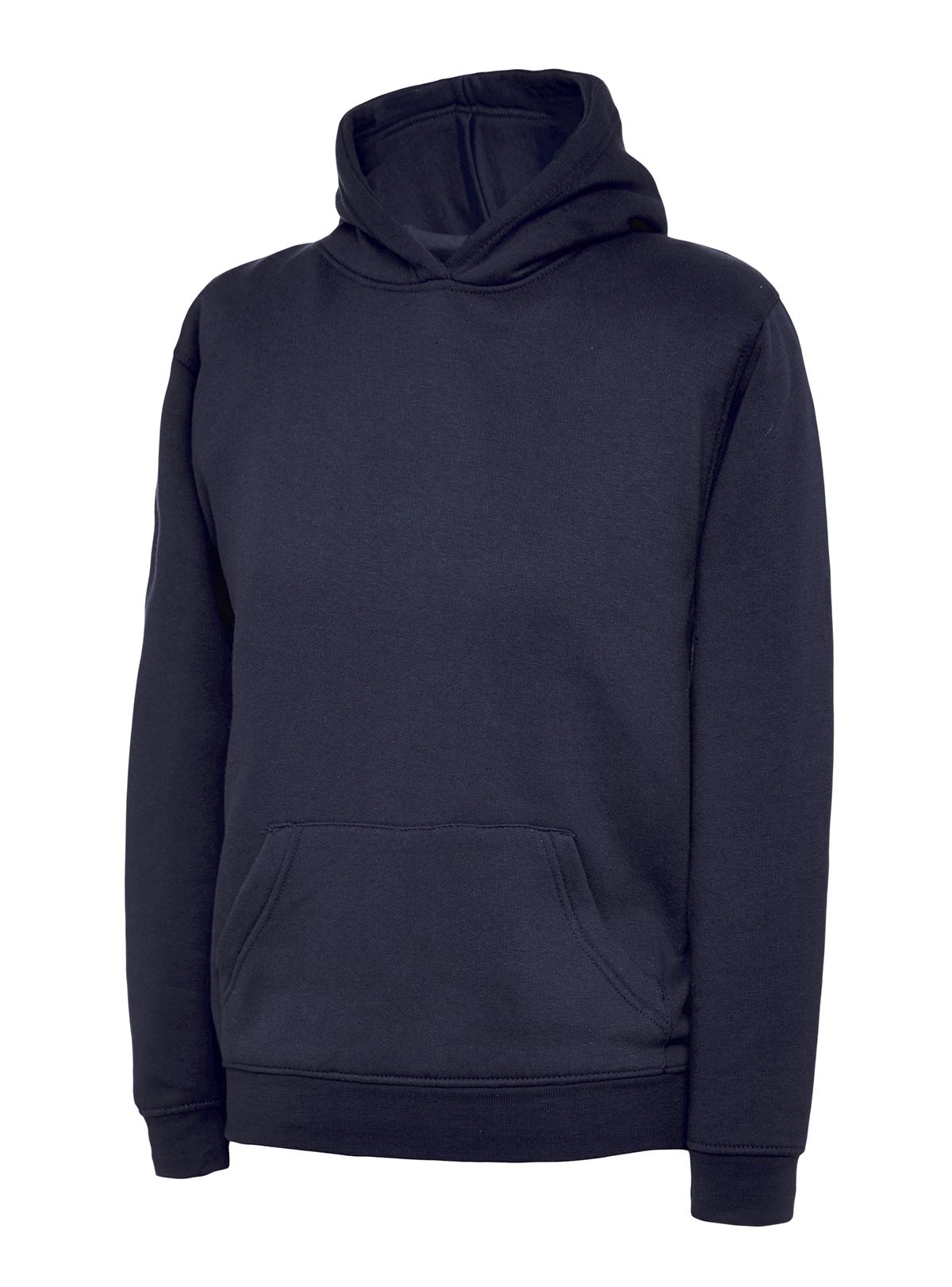 Uneek Kids' Hooded Sweatshirt - Navy - Age 7-8 Years