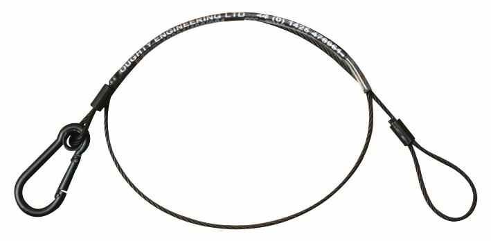 Doughty Cordone di Sicurezza con Gancio a Molla, 2 x 500mm, 5kg