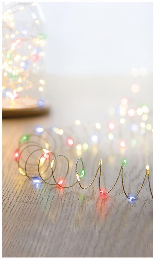 RARAION Luces Navideñas de 100 LED Multicolor, 4.95m