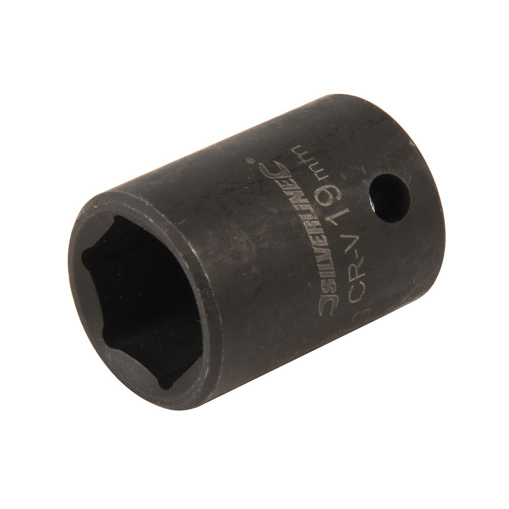 Silverline 1/2″ Drive 19mm Impact Socket, 6-Point, Metric